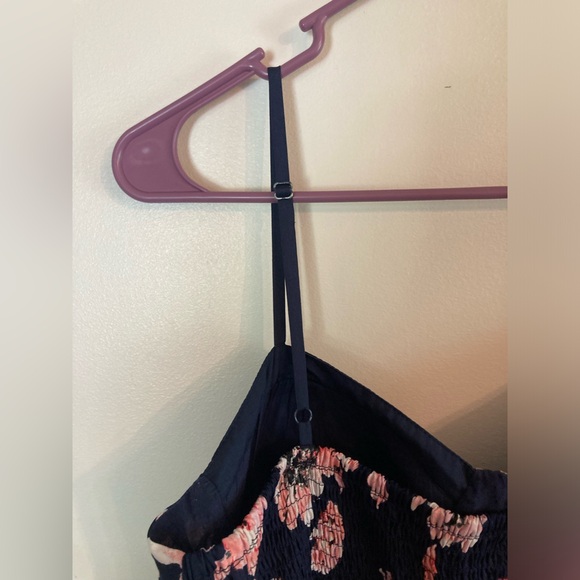 SALE❗️Band of Gypsies Women’s Large Navy Pink White Floral Spaghetti strap Dress - Picture 8 of 17